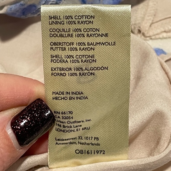 Free People Sully Mini Dress Womens XS Boho Coquette Floral Slit Sleeve Flare - Picture 14 of 15